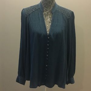 Free People slate blue top